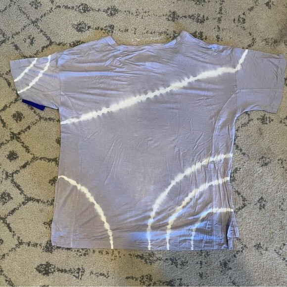 NWT JoyLab Raindrops Blue Tie Dye Short Sleeve Top Size XS - Picture 5 of 5